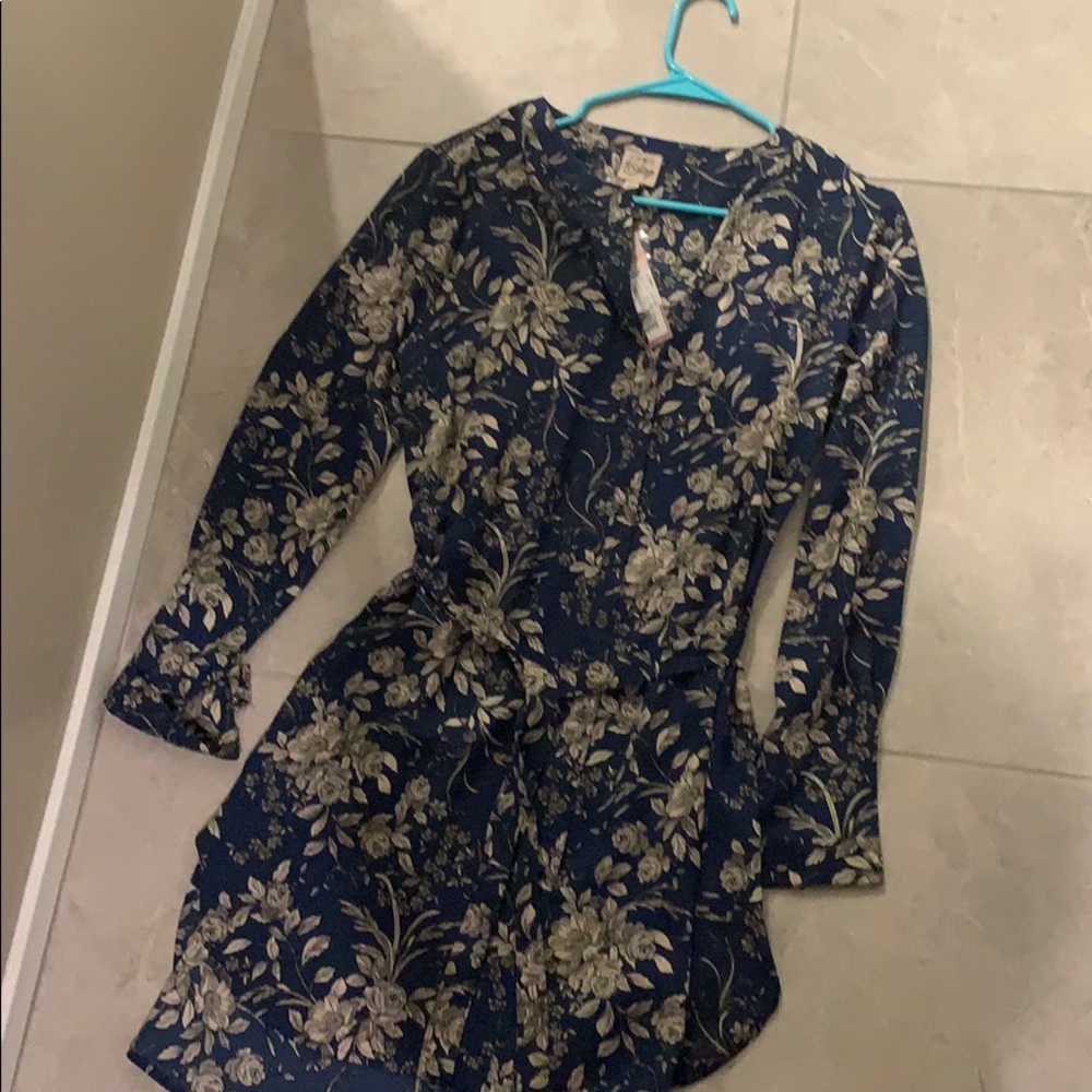 Blue floral dress